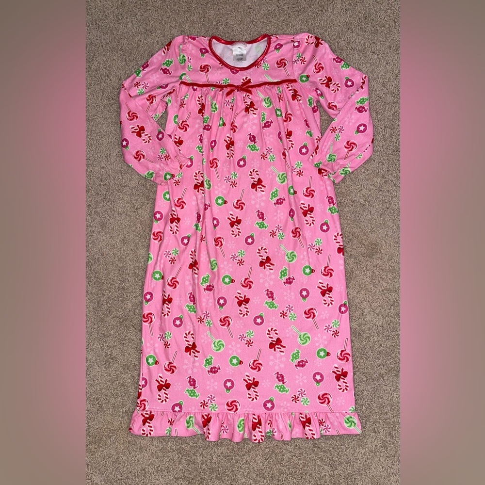 Girls’ Pink Holiday Nightgown Size M